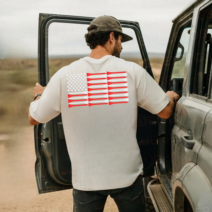 USA Golf Flag Tees