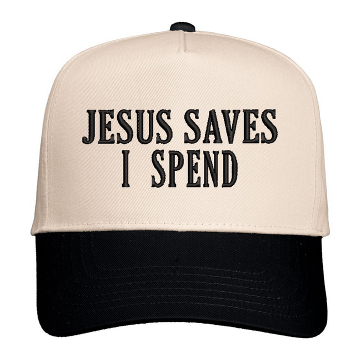 Jesus Saves I Spend Snapback Hat