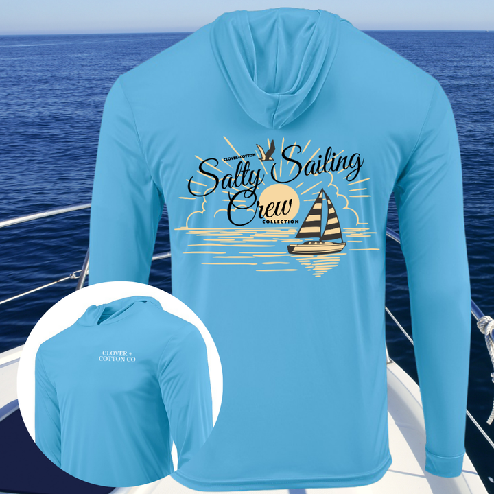 Salty Sailing Crew UPF50+ Long Sleeve Hooded Tee