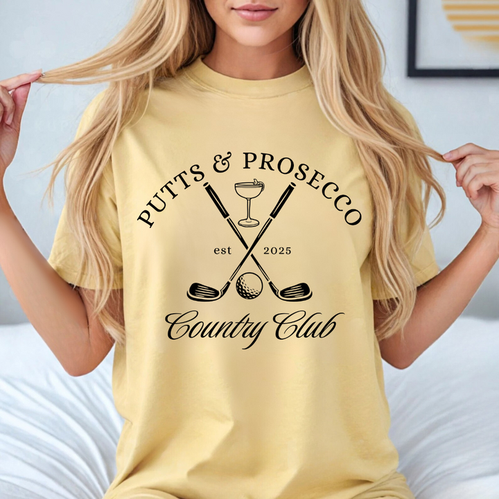 Putts And Prosecco Country Club Tees