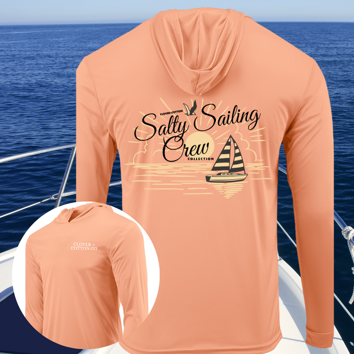 Salty Sailing Crew UPF50+ Long Sleeve Hooded Tee