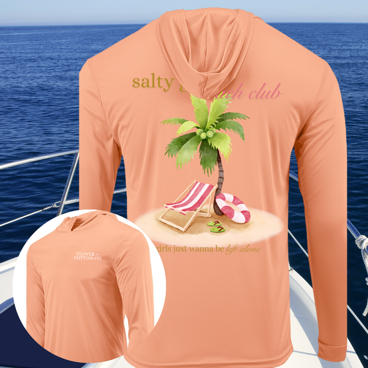 Salty Girls Beach Club UPF50+ Long Sleeve Hooded Tee