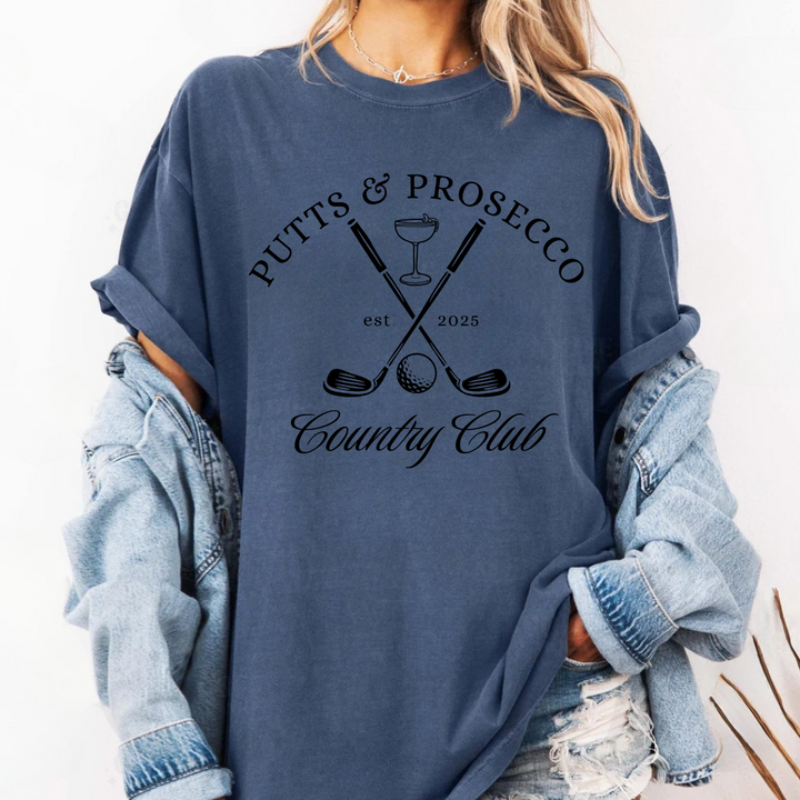 Putts And Prosecco Country Club Tees