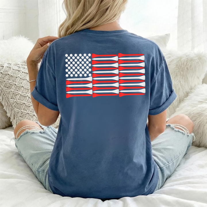 USA Golf Flag Tees