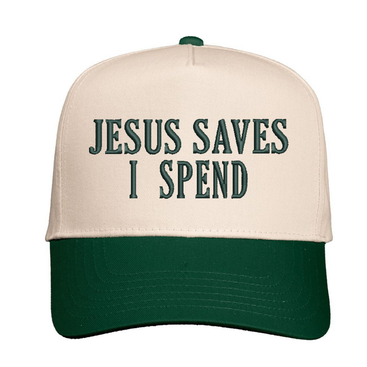 Jesus Saves I Spend Snapback Hat