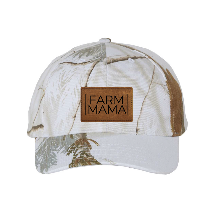 Farm Mama White Licensed Camo Hat