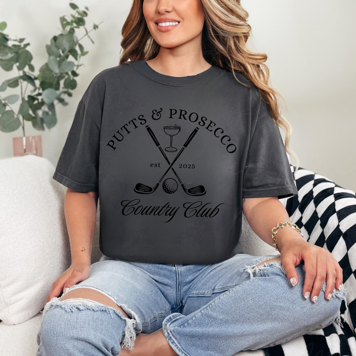 Putts And Prosecco Country Club Tees