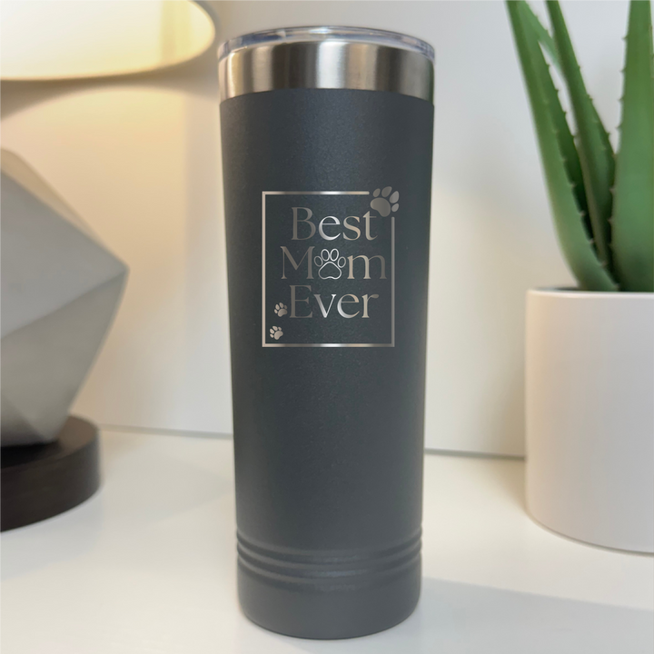 Best Pet Mom Square Laser Etched Tumbler