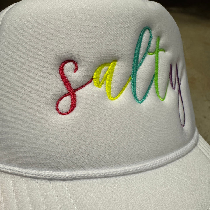 Salty Script Foam Snapback Hat