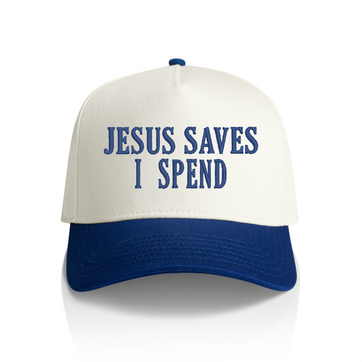 Jesus Saves I Spend Snapback Hat