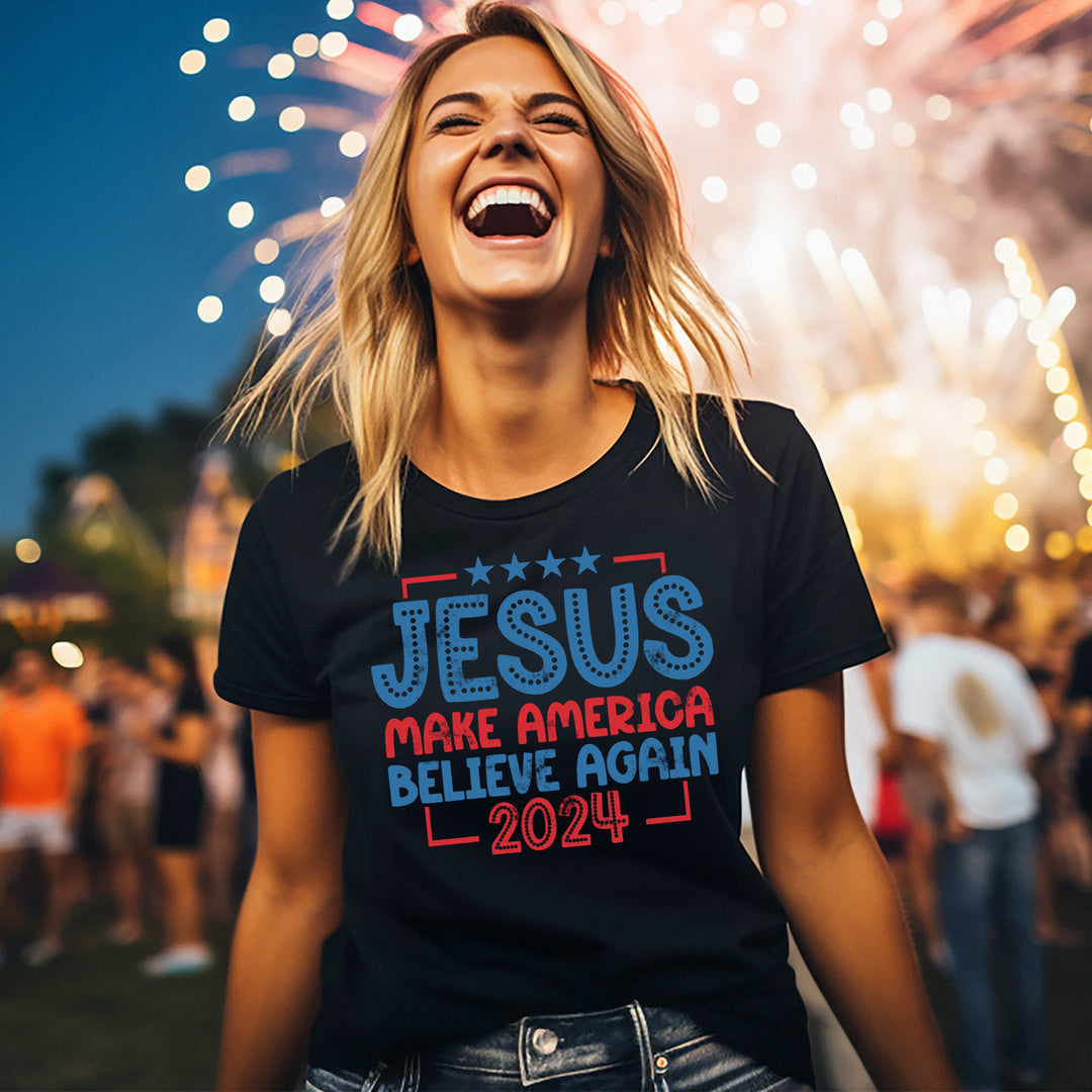 Jesus Make America Believe Again Tees