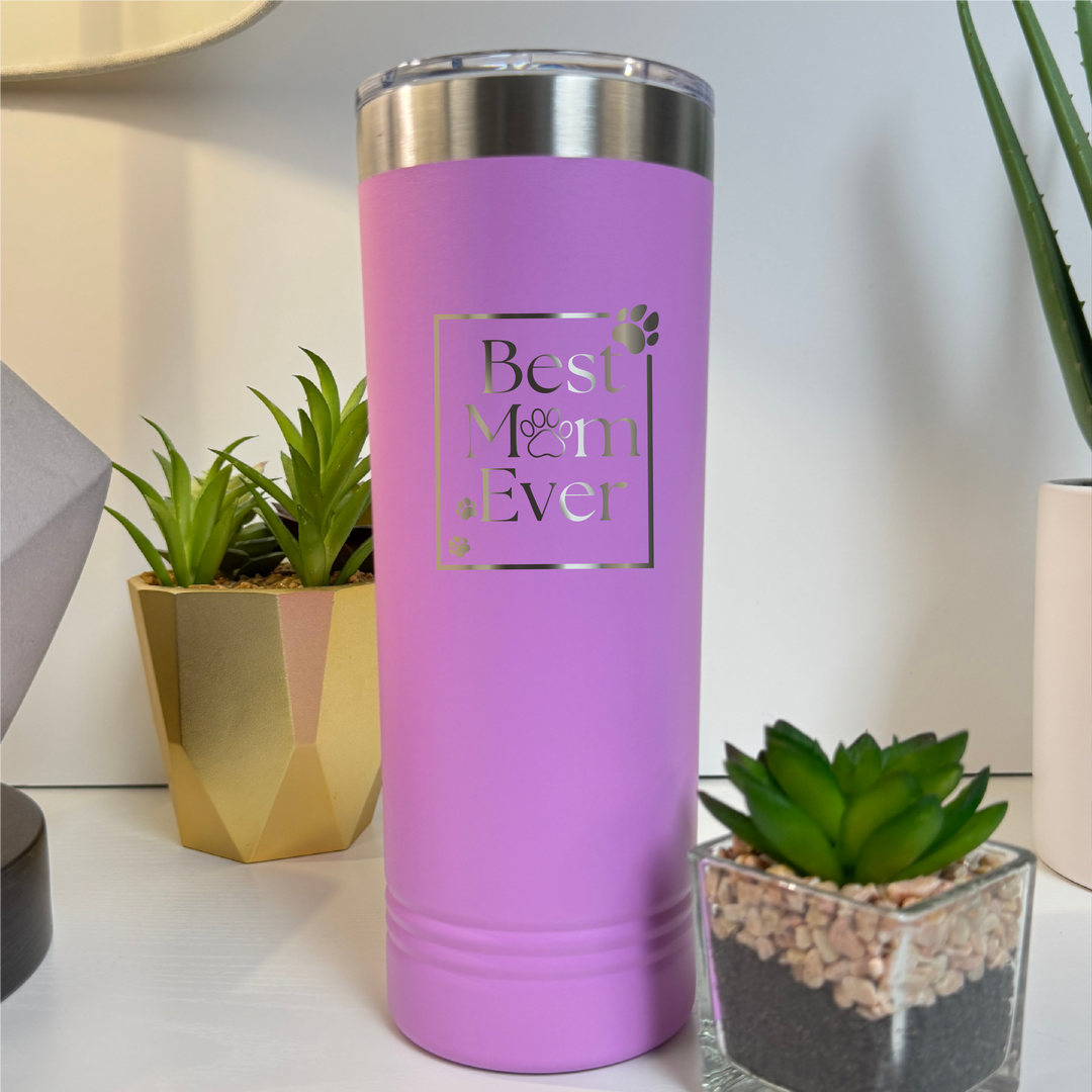 Best Pet Mom Square Laser Etched Tumbler