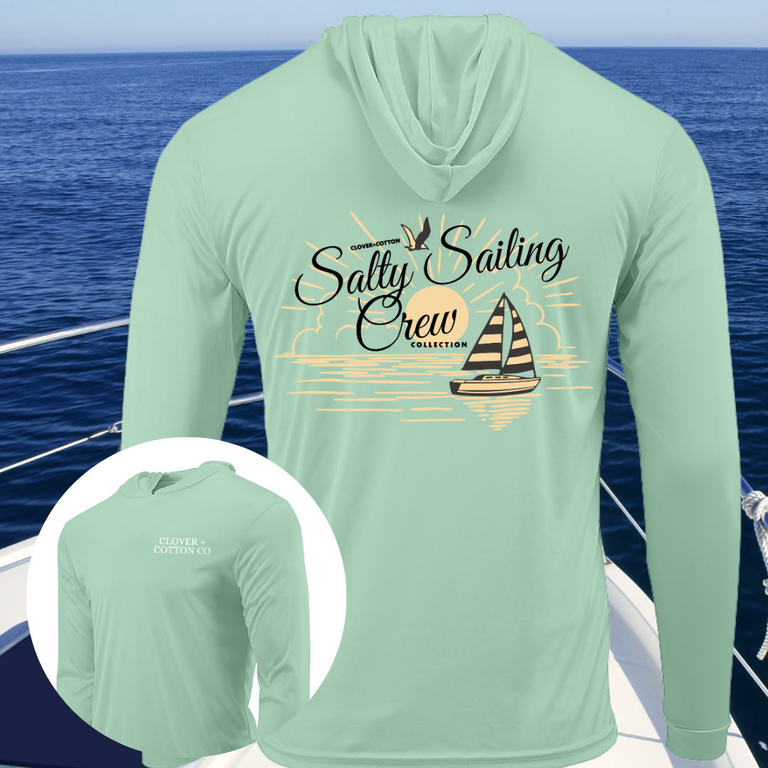 Salty Sailing Crew UPF50+ Long Sleeve Hooded Tee