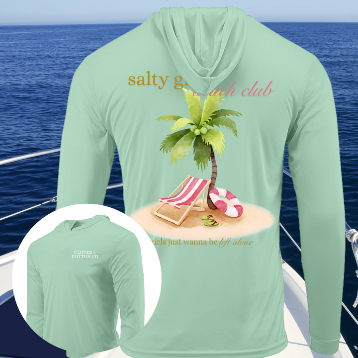 Salty Girls Beach Club UPF50+ Long Sleeve Hooded Tee