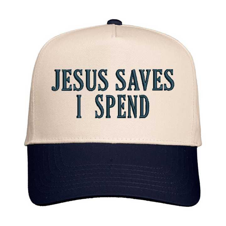 Jesus Saves I Spend Snapback Hat