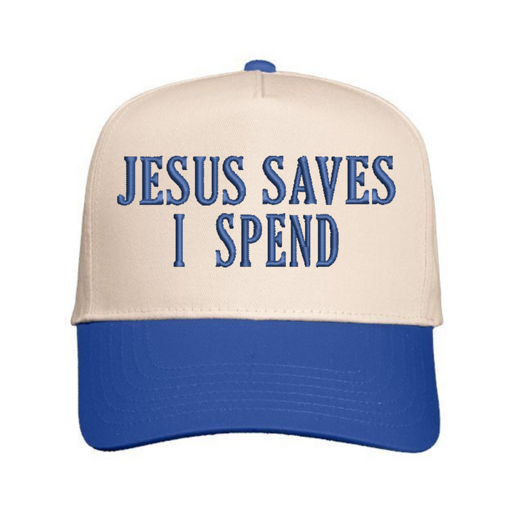 Jesus Saves I Spend Snapback Hat