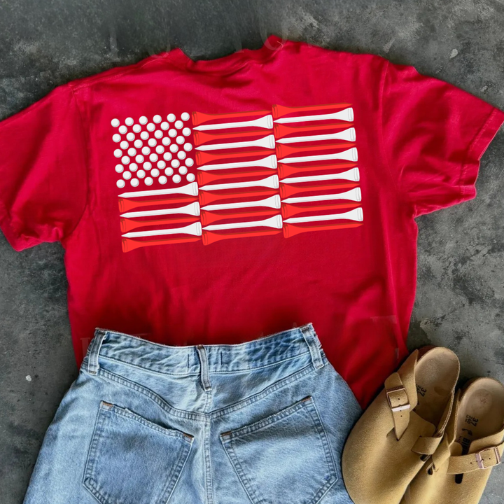 USA Golf Flag Tees