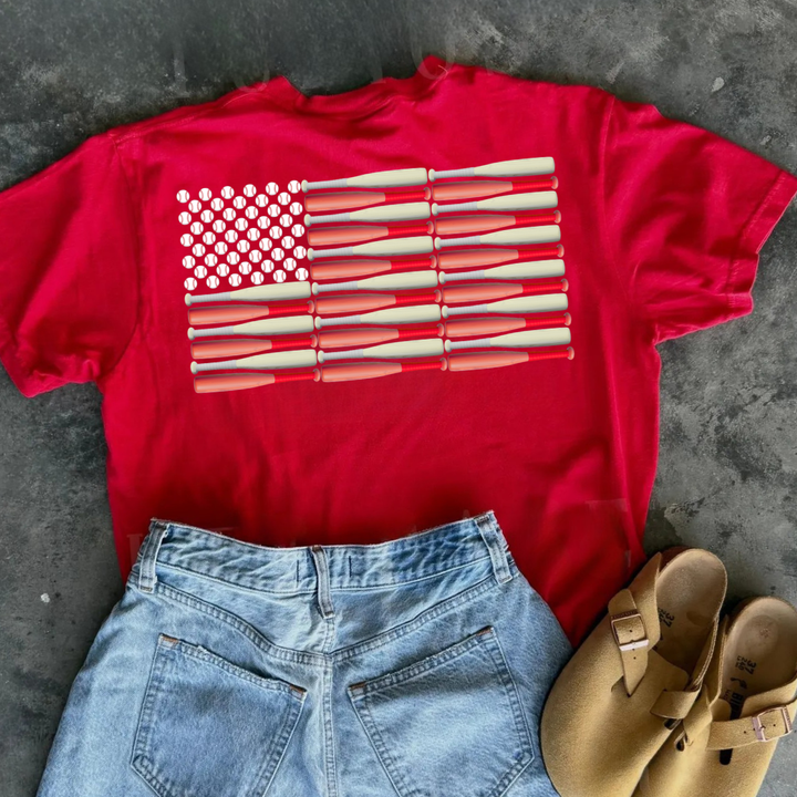 USA Baseball Flag Tees