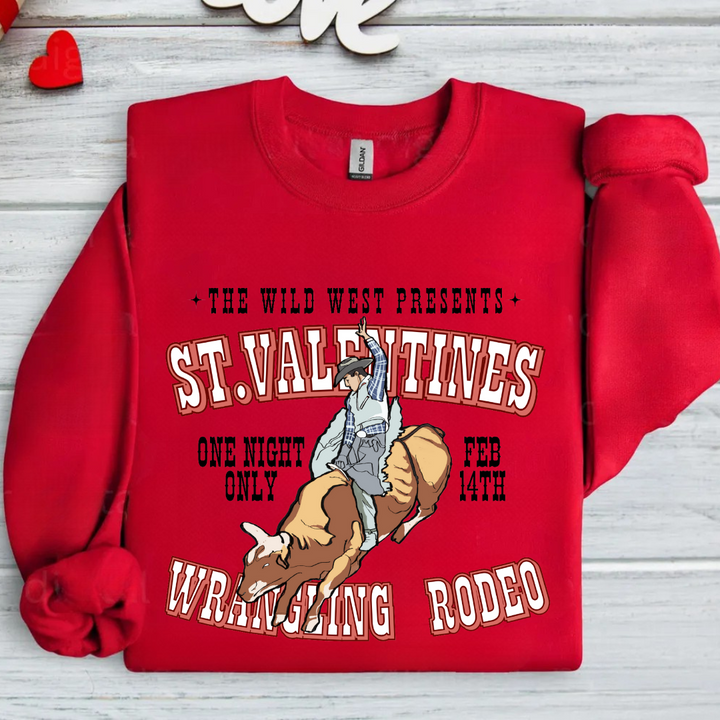 St. Valentine's Wrangling Rodeo Crewnecks