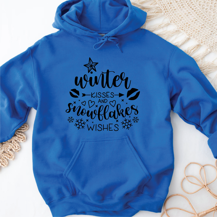 Winter Kisses And Snowflake Wishes Sweatshirts