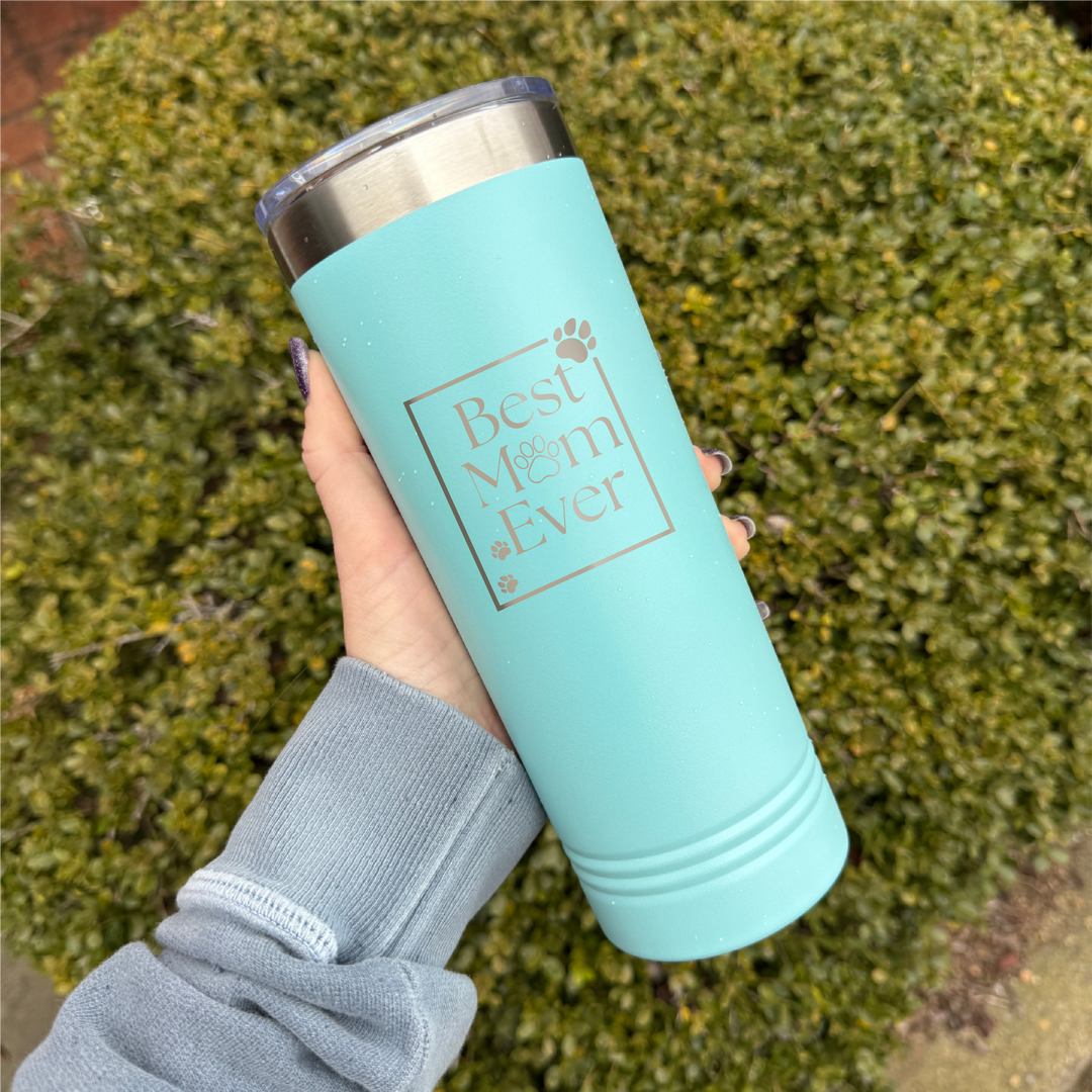 Best Pet Mom Square Laser Etched Tumbler