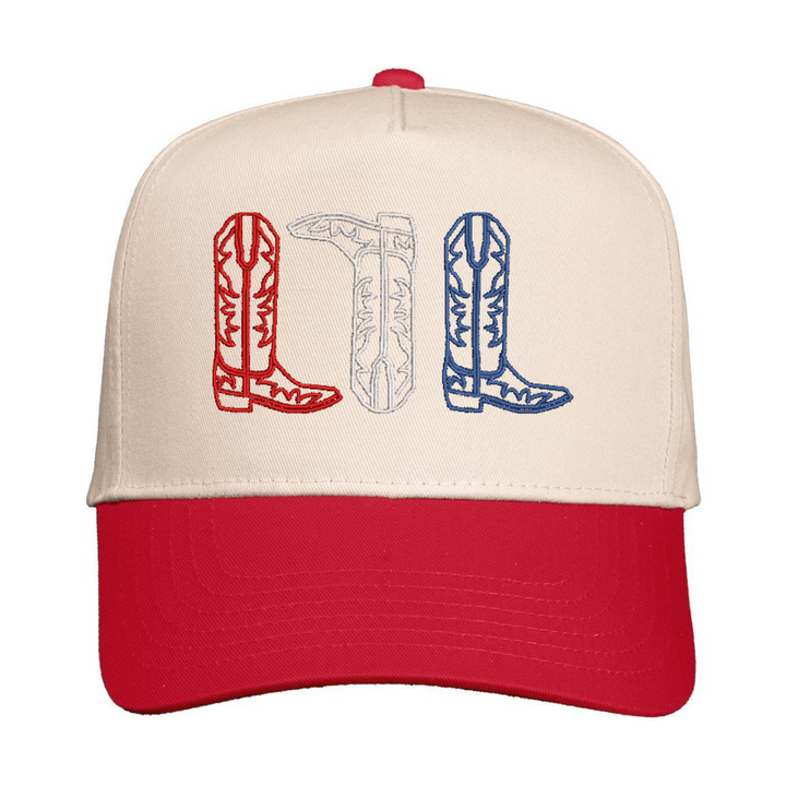 Red White & Boots Snapback Hat