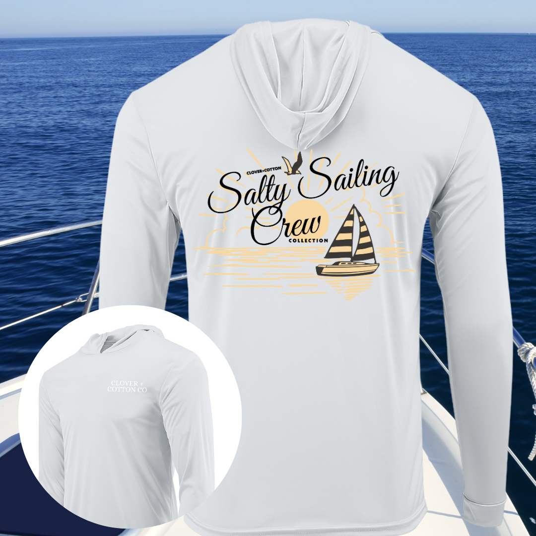 Salty Sailing Crew UPF50+ Long Sleeve Hooded Tee