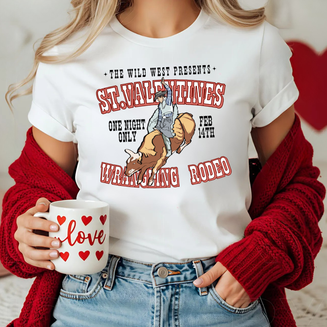 St. Valentine's Wrangling Rodeo Tees