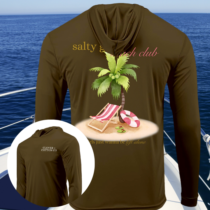 Salty Girls Beach Club UPF50+ Long Sleeve Hooded Tee